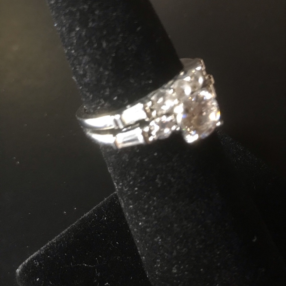 New sterling silver wedding set